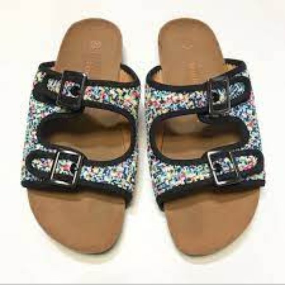 Bernie Mev Woven Double Strap Velcro Cork Sandal - Picture 11 of 16